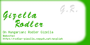 gizella rodler business card